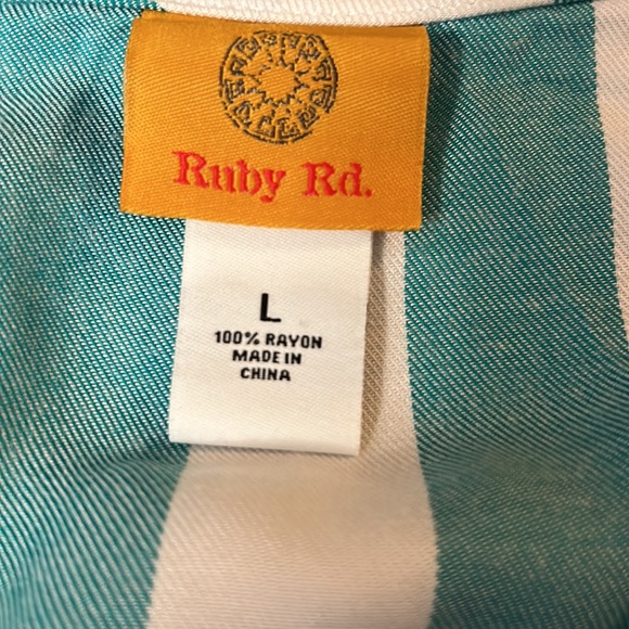 Ruby Rd Rayon Stripes Blouse - Picture 6 of 6